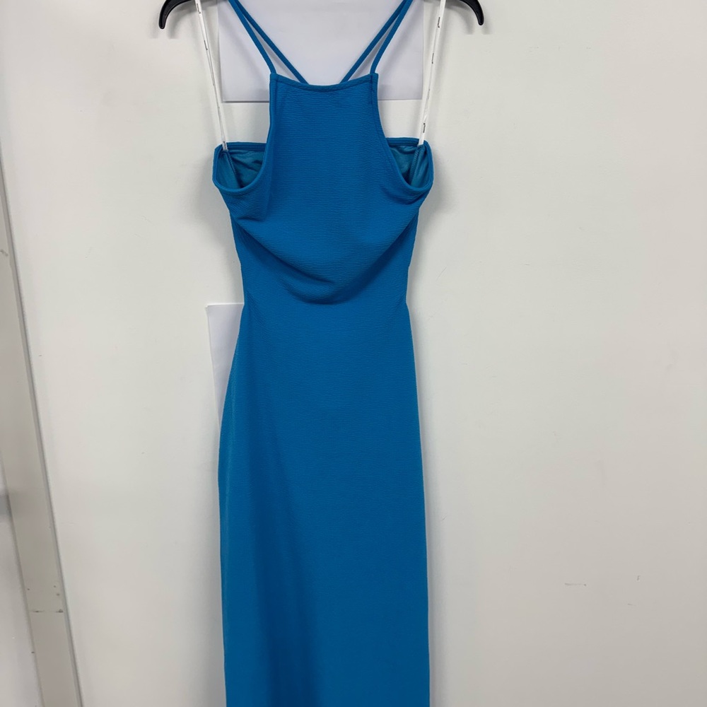 MINKPINK Blue Halter Sheath Cocktail Dress